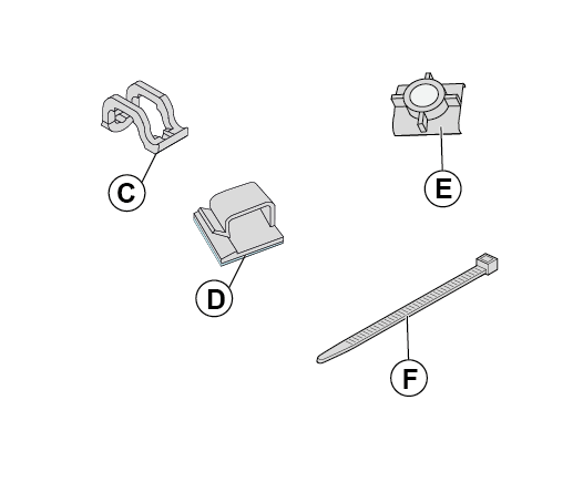 Cable ties and clips